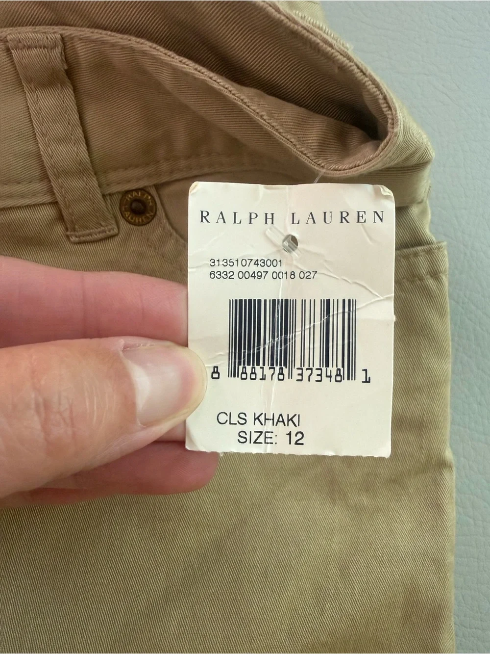 Polo Ralph Lauren Girls Big Pony Pink Khaki Pants size 12 - NEW WITH TAGS